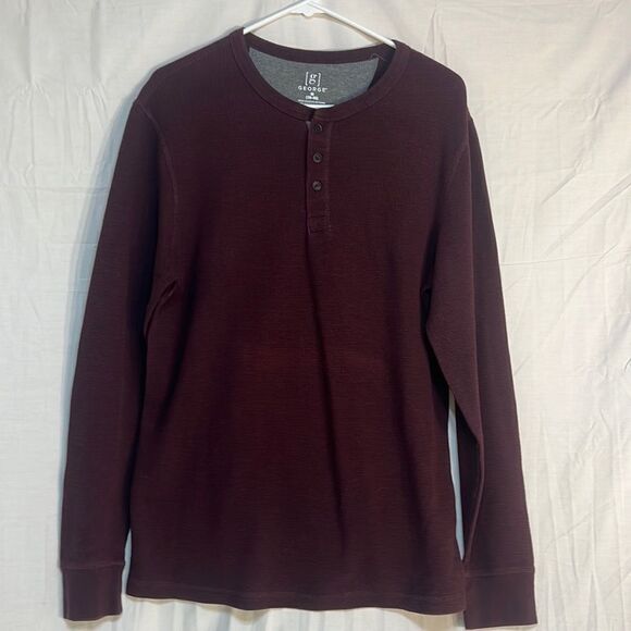 George‎ mens medium long sleeve quarter button shirt - Picture 1 of 5